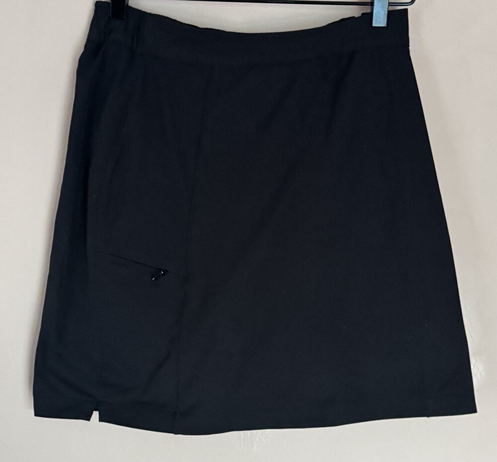 LL Bean Skort Women’s Small Black Athletic Skirt Stretch Pocket Lined Shorts S